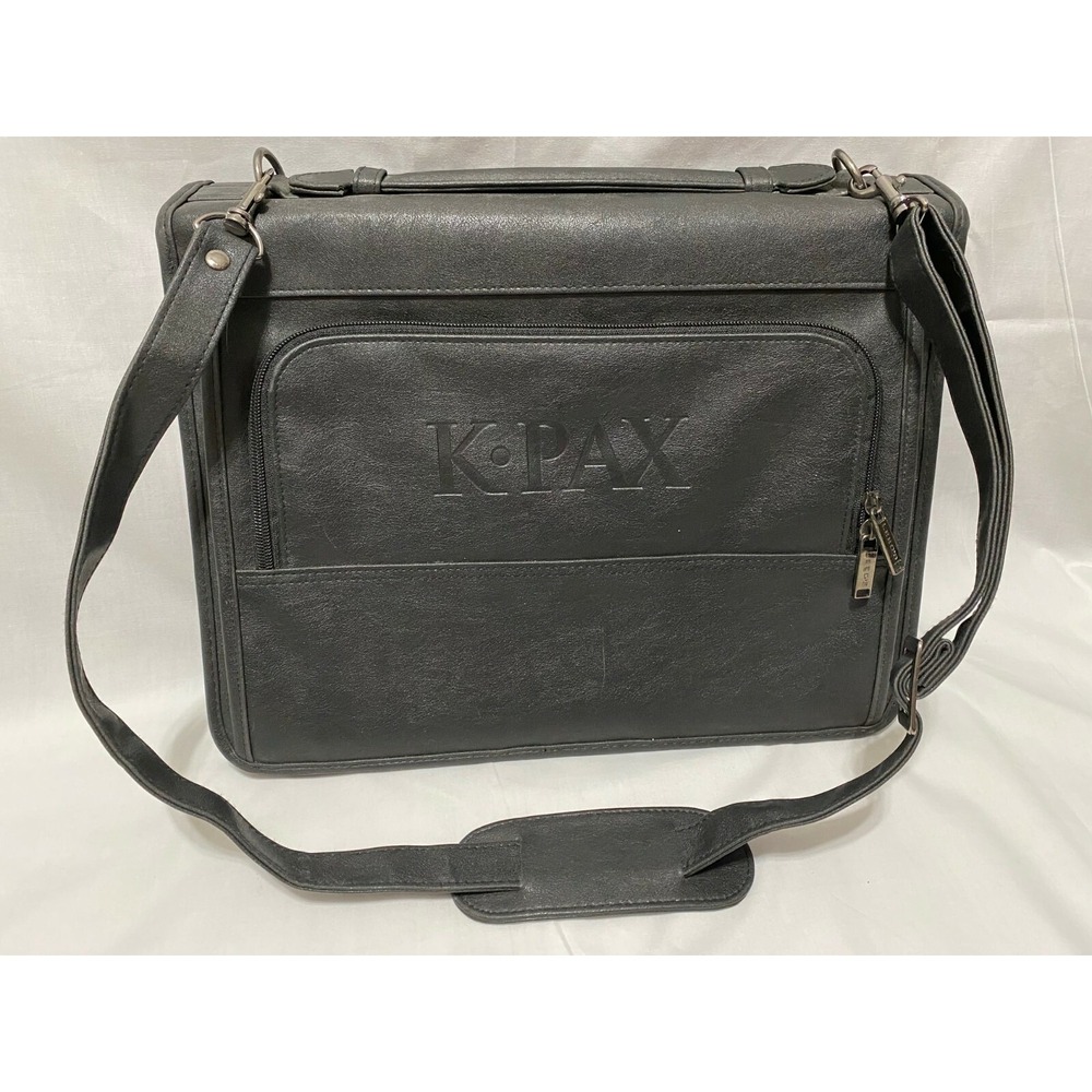 K-PAX Movie Memorabilia Souvenir Folio Bag Black LEATHER Shoulder Strap #108
